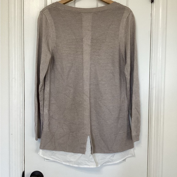Hilary Radley Tan Long Sleeve Relaxed Sweatshirt - Picture 6 of 8